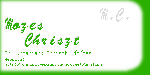 mozes chriszt business card